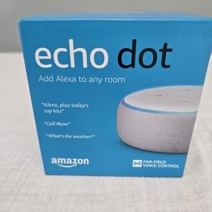 New/Sealed Amazon Echo Dot (3rd Gen) Smart Speaker, Alexa NEW in box, White